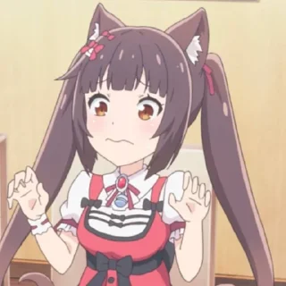 😣 emoji chocola @stickerspackanime Telegram sticker 19 of 117