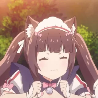 😖 emoji chocola @stickerspackanime Telegram sticker 9 of 117