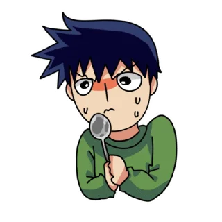 😰 emoji Mob Psycho 💯 (@TodorokiShouto) Telegram sticker 14 of 47