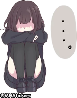 😣 emoji @MHStickers Kurumi Chan 1 Telegram sticker 19 of 41