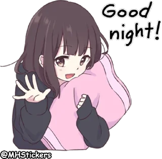 🌙 emoji @MHStickers Kurumi Chan 1 Telegram sticker 16 of 41
