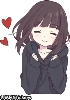 😌 emoji @MHStickers Kurumi Chan 1 Telegram sticker 22 of 41