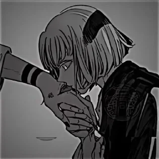 💋 emoji ⌜ Uraume 🤍 ⌟  ᨒ @KurumiFan ⛩️ Telegram sticker 10 of 31