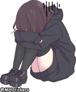 ☹️ emoji @MHStickers Kurumi Chan 1 Telegram sticker 12 of 41