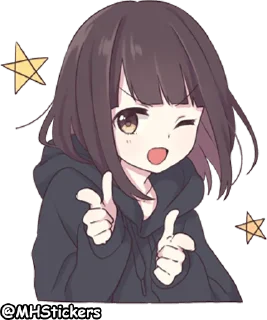 😉 emoji @MHStickers Kurumi Chan 1 Telegram sticker 5 of 41