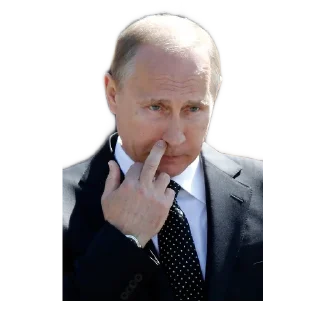🖕 emoji Путин 👳🏾‍♂️🇷🇺 Telegram sticker 7 of 10