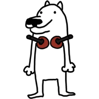 🤪 emoji White Dog Telegram sticker 11 of 44