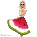 🍉 emoji Girls  🌸@pinkstickers🌸 Telegram sticker 24 of 72