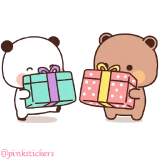 🎁 emoji Panda & Bear 🌸@pinkstickers🌸 Telegram sticker 18 of 65
