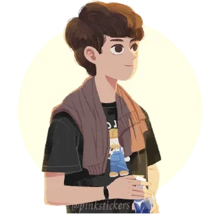 🧑‍🦱 emoji Senny 🌸@pinkstickers🌸 Telegram sticker 13 of 35