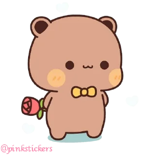 🌹 emoji Panda & Bear 🌸@pinkstickers🌸 Telegram sticker 9 of 65