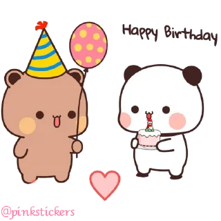 🎈 emoji Panda & Bear 🌸@pinkstickers🌸 Telegram sticker 17 of 65