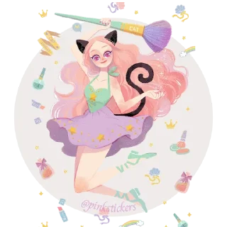 💄 emoji Senny 🌸@pinkstickers🌸 Telegram sticker 19 of 35
