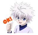 👍 emoji Killua Telegram sticker 10 of 22