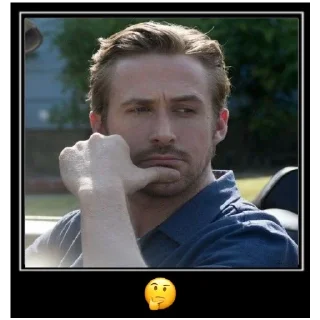 🤔 emoji Ryan Gosling Telegram sticker 8 of 22
