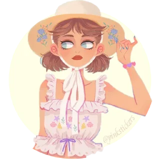 👒 emoji Senny 🌸@pinkstickers🌸 Telegram sticker 14 of 35