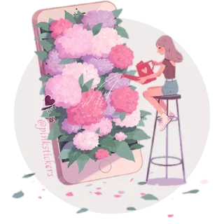 💐 emoji Senny 🌸@pinkstickers🌸 Telegram sticker 9 of 35