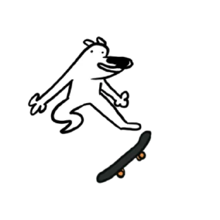 🛹 emoji White Dog Telegram sticker 21 of 44