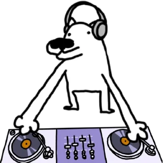 🕺 emoji White Dog Telegram sticker 10 of 44