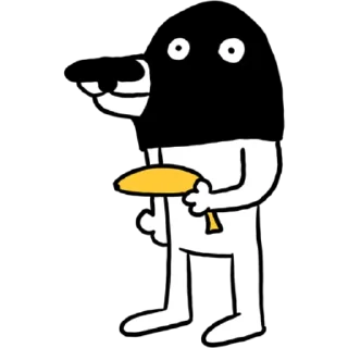 🍌 emoji White Dog Telegram sticker 16 of 44