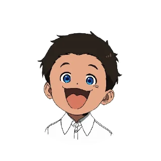 😄 emoji The Promised Neverland Telegram sticker 15 of 54