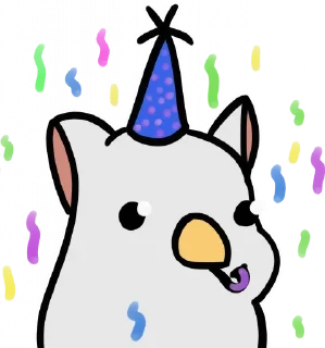🥳 emoji Mallow is back Telegram sticker 11 of 98