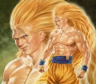 Sticker from Goku 3 chad real life