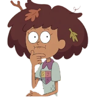 🤔 emoji Anne - Amphibia : @Characters_stickers Telegram sticker 8 of 30
