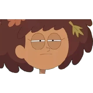 😑 emoji Anne - Amphibia : @Characters_stickers Telegram sticker 20 of 30