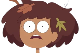 😐 emoji Anne - Amphibia : @Characters_stickers Telegram sticker 6 of 30