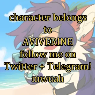 Sticker from Avi the Maned wolf