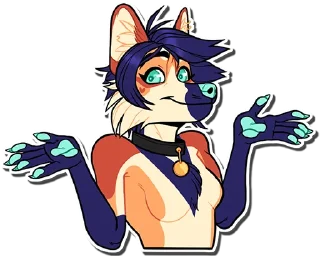 Sticker from Avi the Maned wolf