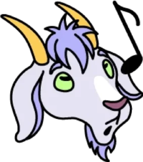 🎶 emoji Коза @modnyashki_vip Telegram sticker 5 of 25