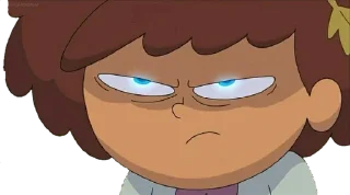 😠 emoji Anne - Amphibia : @Characters_stickers Telegram sticker 15 of 30