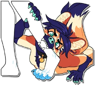 😡 emoji Avi the Maned wolf Telegram sticker 14 of 67