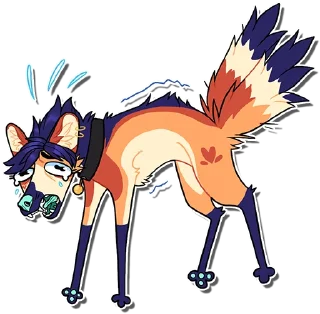 😰 emoji Avi the Maned wolf Telegram sticker 17 of 67