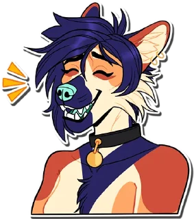 😄 emoji Avi the Maned wolf Telegram sticker 3 of 67