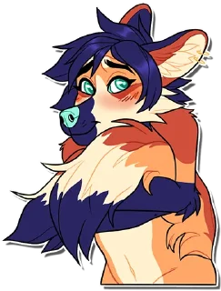 😳 emoji Avi the Maned wolf Telegram sticker 12 of 67