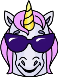 😎 emoji Единорог @modnyashki_vip Telegram sticker 12 of 25