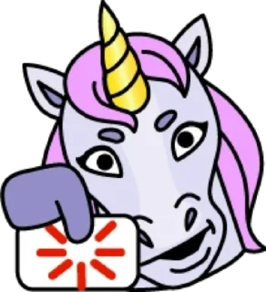 🧐 emoji Единорог @modnyashki_vip Telegram sticker 17 of 25