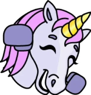 🥳 emoji Единорог @modnyashki_vip Telegram sticker 8 of 25