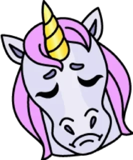😔 emoji Единорог @modnyashki_vip Telegram sticker 16 of 25