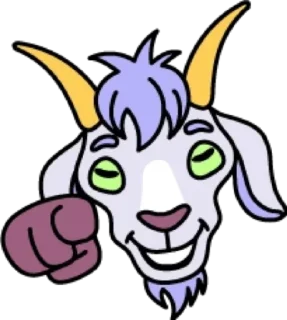 👇 emoji Коза @modnyashki_vip Telegram sticker 23 of 25
