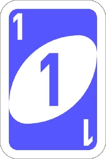 1️⃣ emoji UNO Cards Telegram sticker 15 of 54