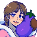 🍆 emoji qt stickers :> Telegram sticker 20 of 58