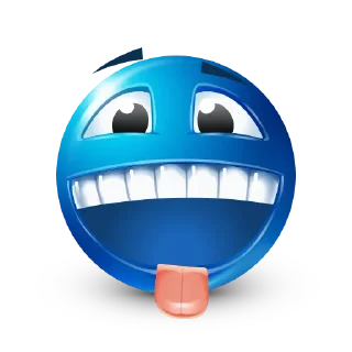 😜 emoji Blue Emoji @bluemojis Telegram sticker 7 of 113