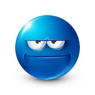 😕 emoji Blue Emoji @bluemojis Telegram sticker 24 of 113