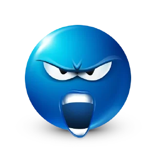 😤 emoji Blue Emoji @bluemojis Telegram sticker 21 of 113
