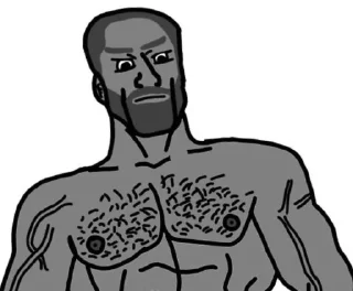 🥴 emoji Gigachad Wojak Telegram sticker 15 of 54