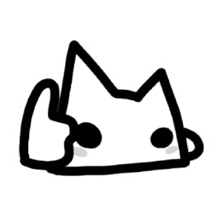 👍 emoji White l cat Telegram sticker 15 of 35